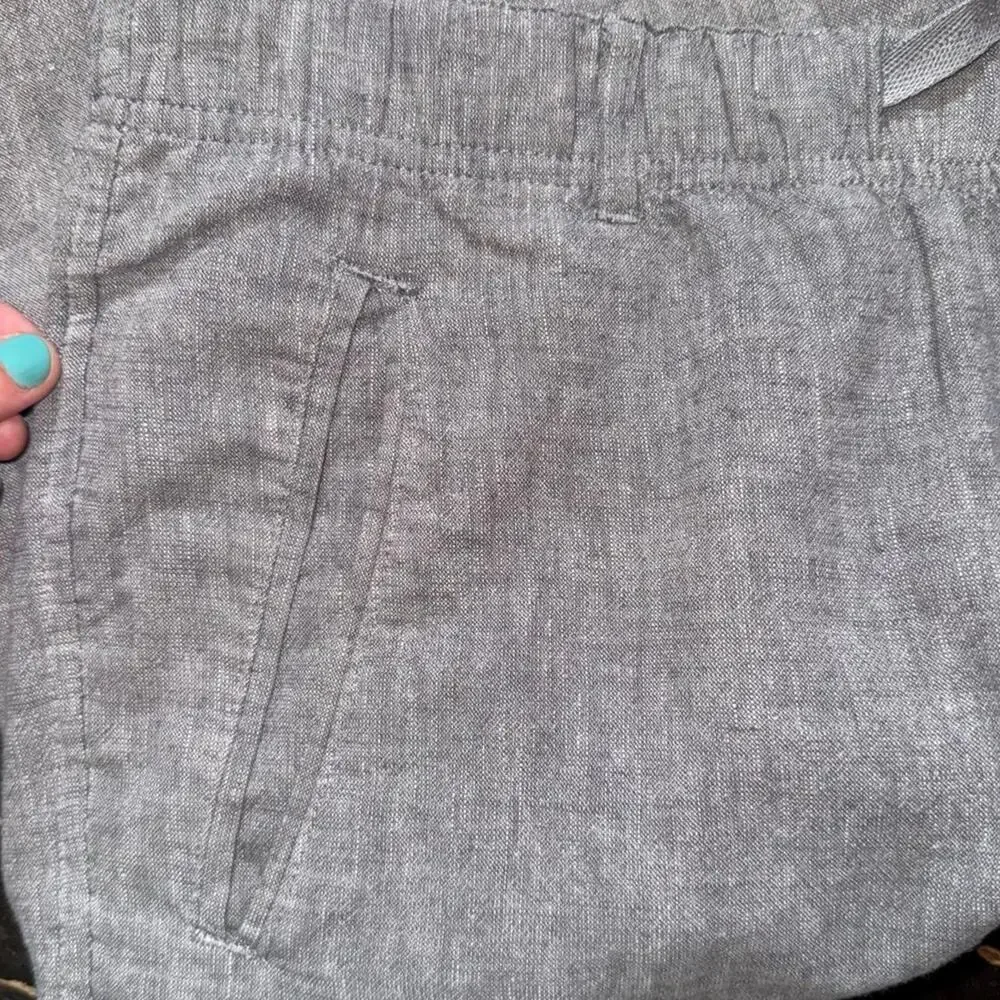 Tasso Elba Linen Blend Gray Summer Trousers Men’s XL Coastal Preppy Wedding